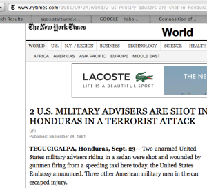 1981 9 23 Honduras first US casualties Screen Shot 2015-04-01 at 11.10.08 AM