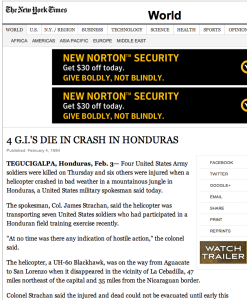 1984 2 3 Four GI's killed six wounded in Honduras NYT Screen Shot 2015-01-17 at 11.17.56 PM