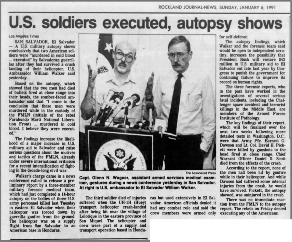 1991 1 6 Journal News U.S soldiers executed autopsy shows
