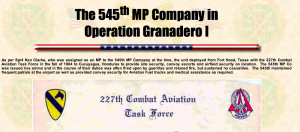 545th MP Co Grenadero I 1984 hostile fire Imminent Danger Screen Shot 2015-03-27 at 3.18.01 PM